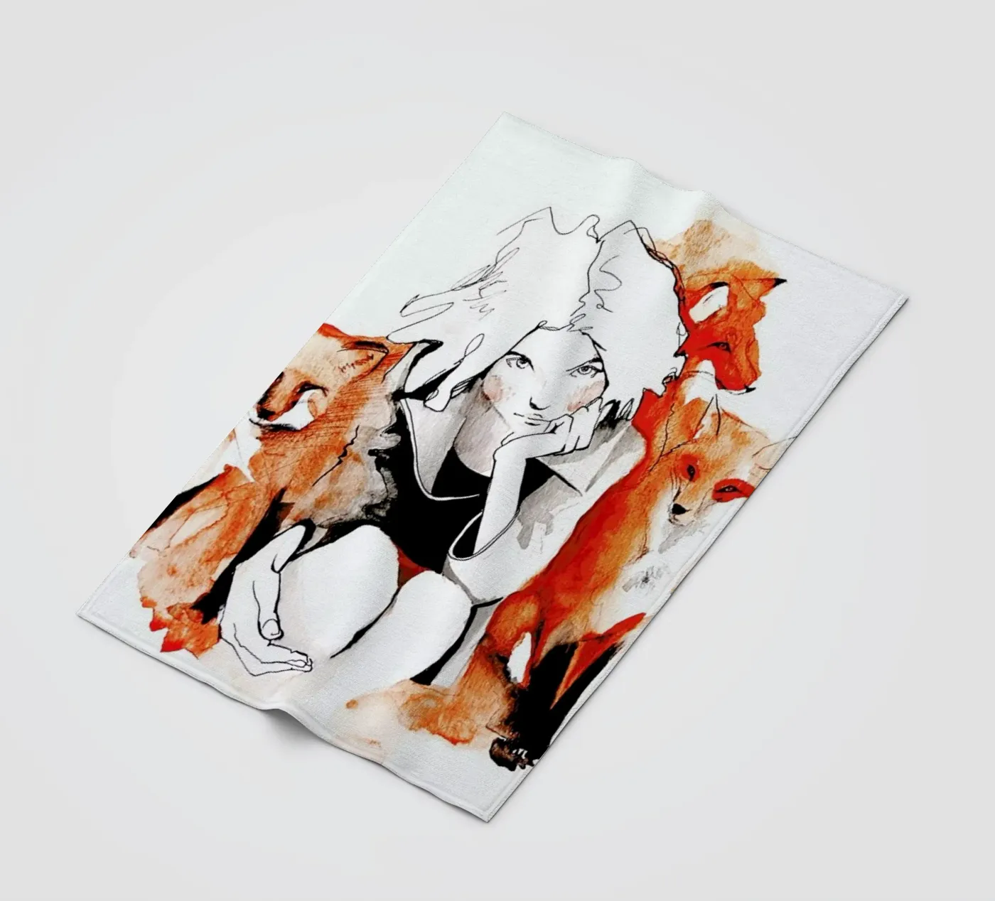 Foxy Fleecedecke von Ina Stanimirova