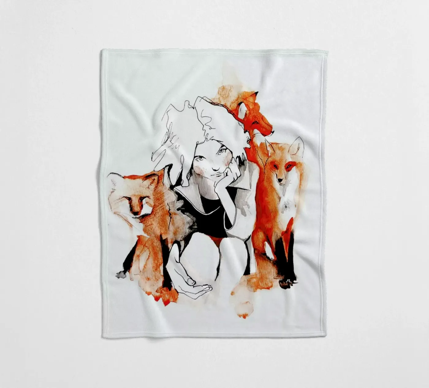 Foxy Fleecedecke von Ina Stanimirova