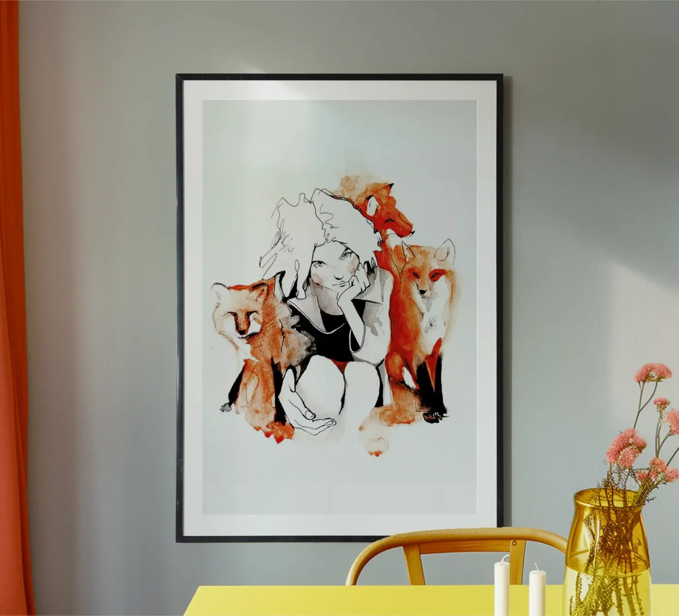 Foxy poster van Ina Stanimirova