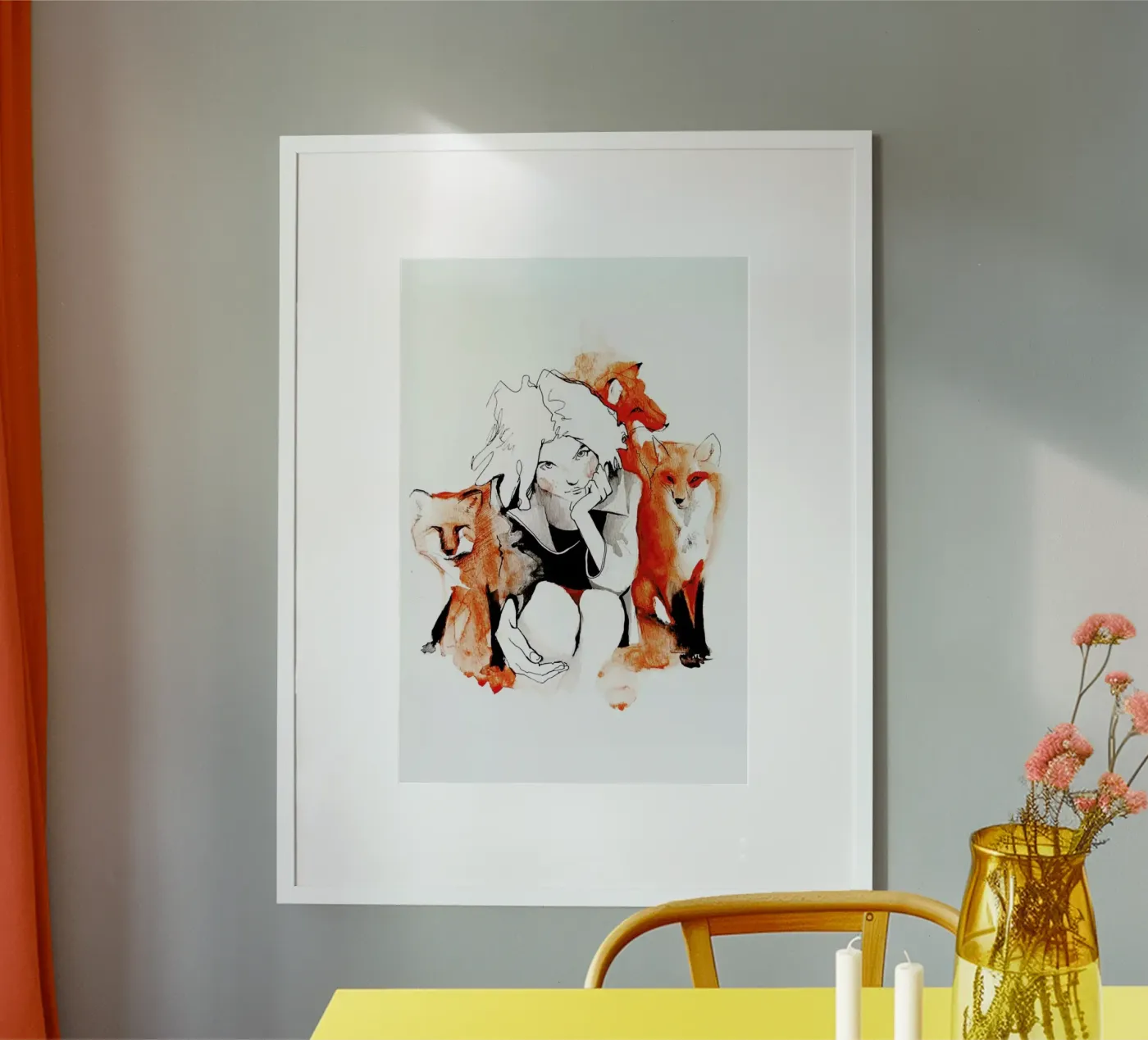 Foxy poster van Ina Stanimirova