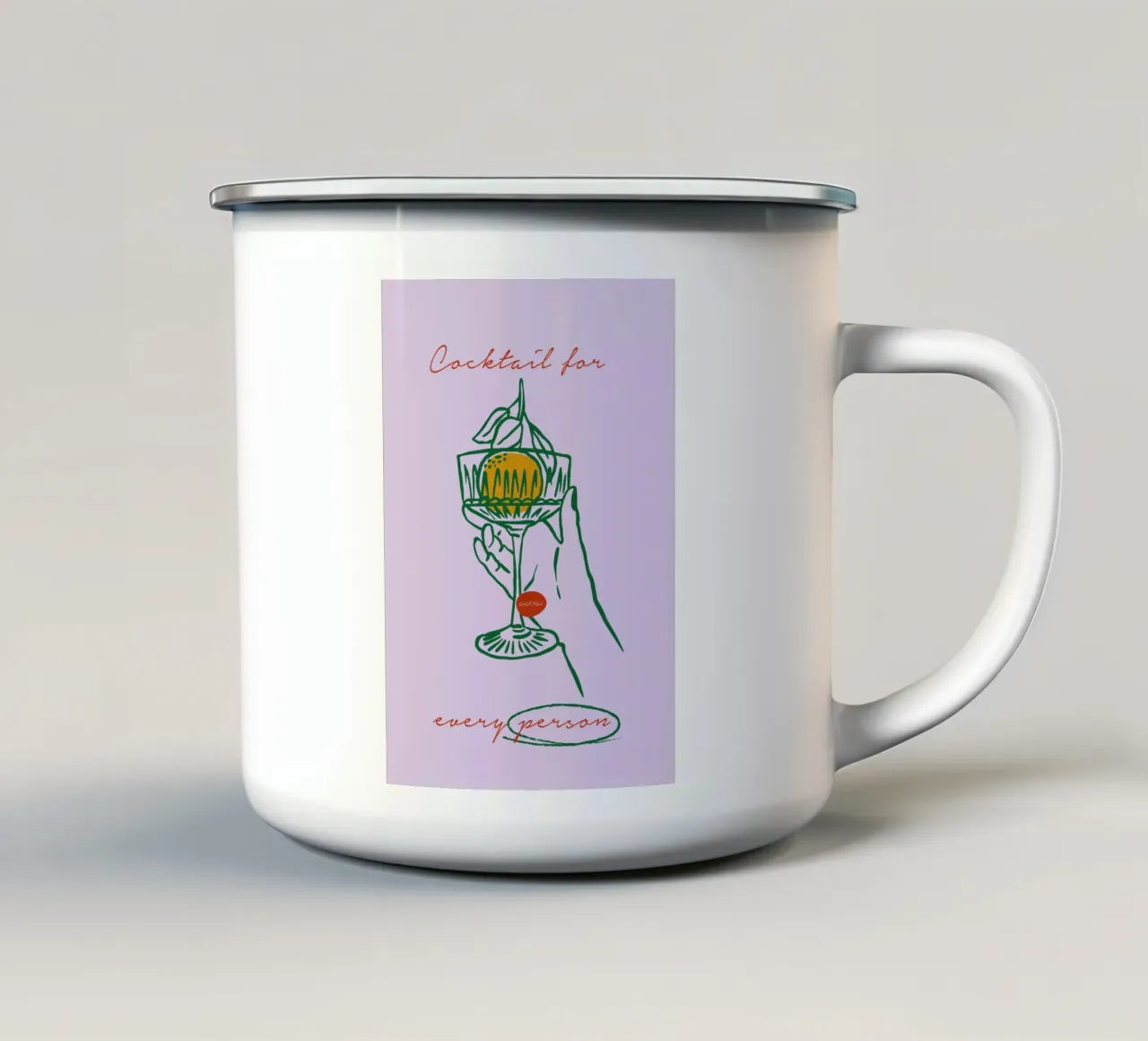 Boho Food 16 Cocktail Person tazza in smalto da Boho Print Collection