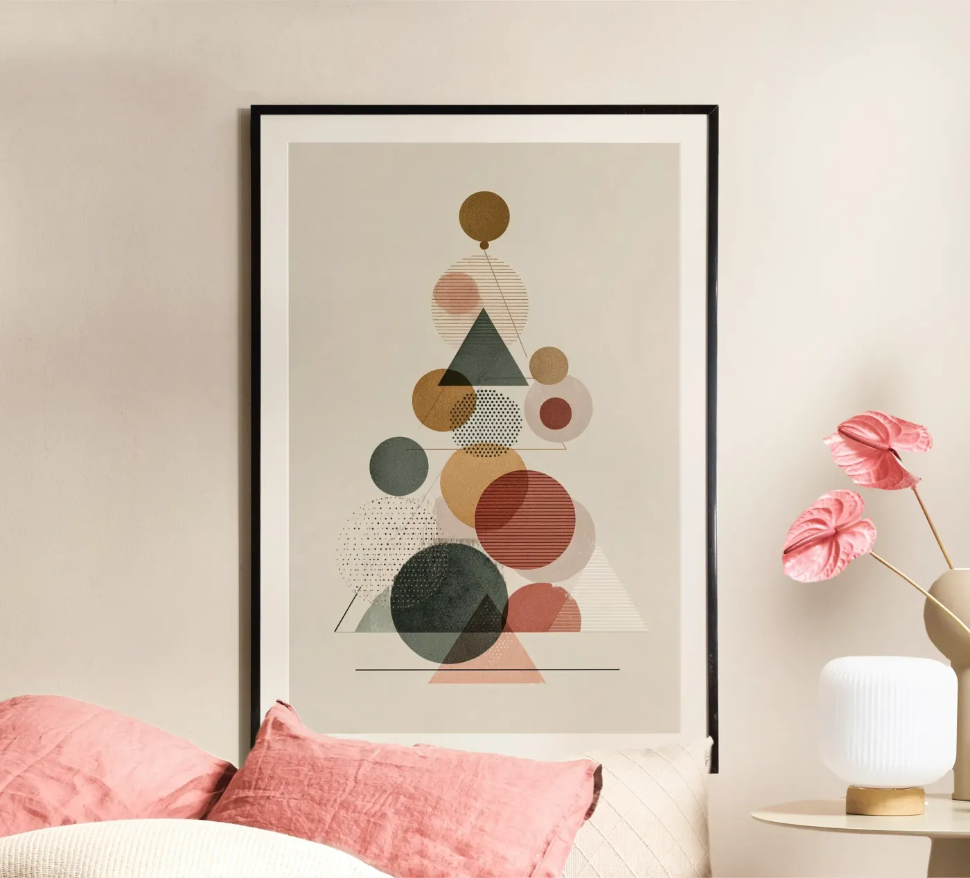 Geometric Christmas Tree poster da Geometrica