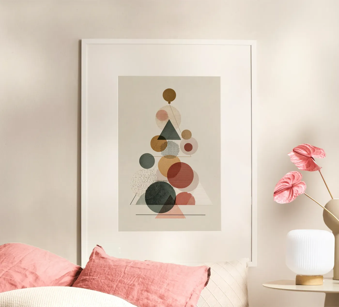 Geometric Christmas Tree poster da Geometrica