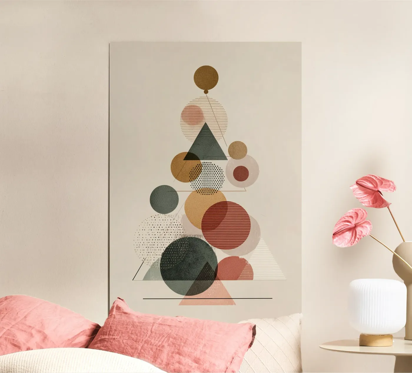 Geometric Christmas Tree poster da Geometrica