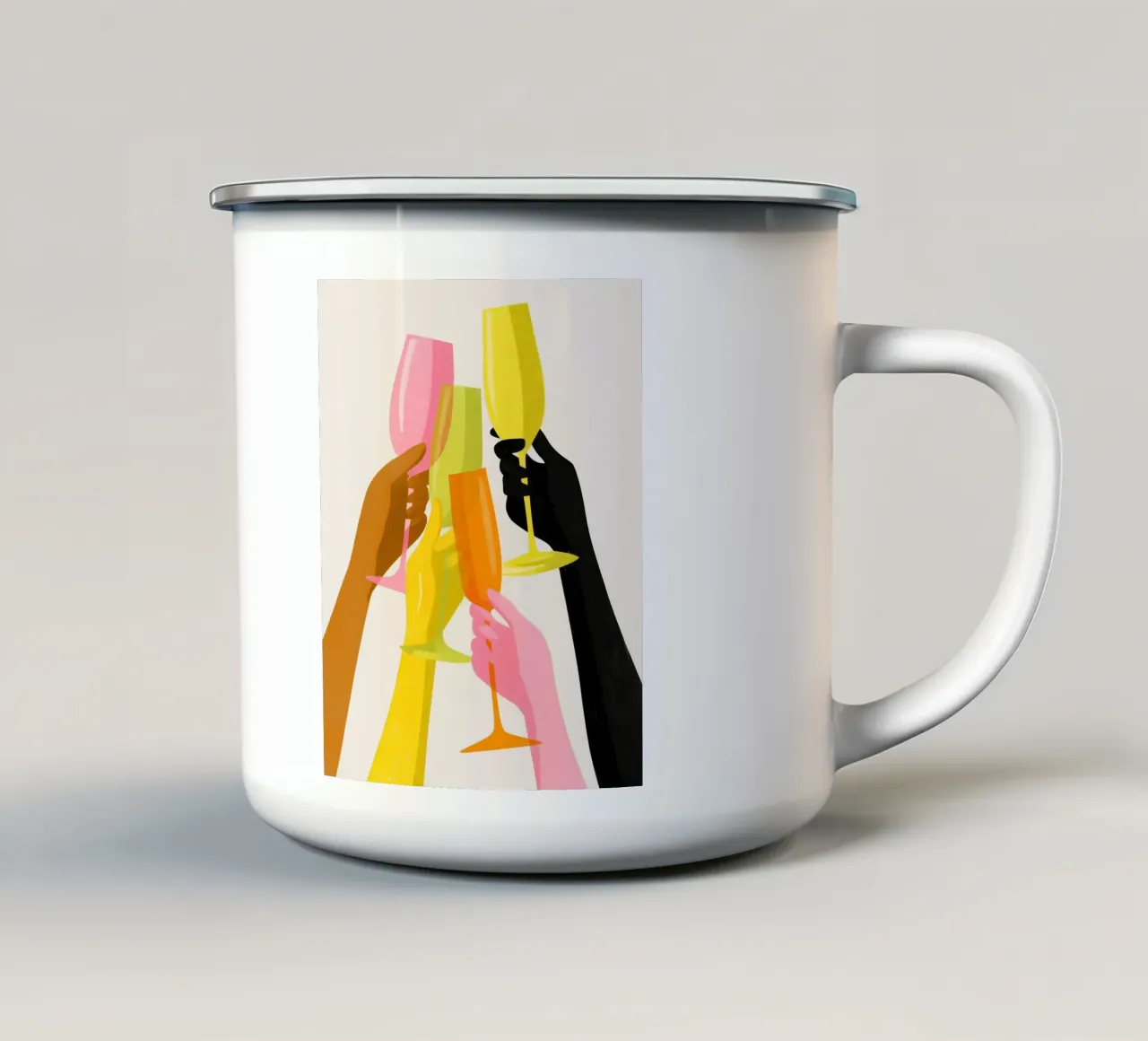 Cheers Together tazza in smalto da Roseberry Design