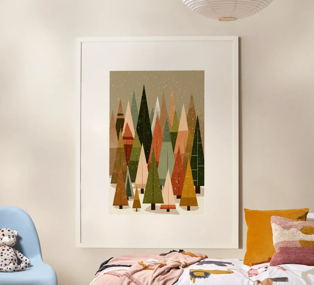 Geometric Christmas Forest poster de wonderfolk