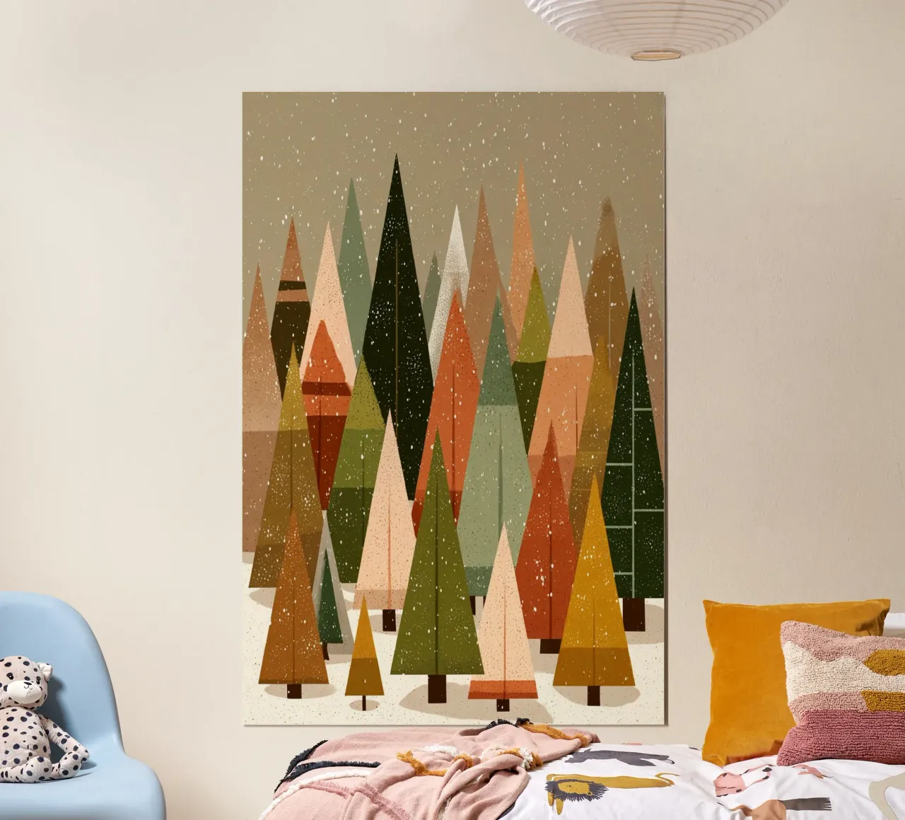 Geometric Christmas Forest poster de wonderfolk
