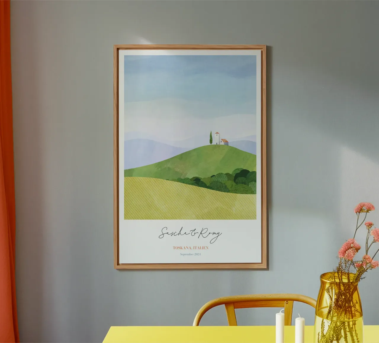 Tuscany Personalized Honeymoon Print forex plate by Henry Rivers