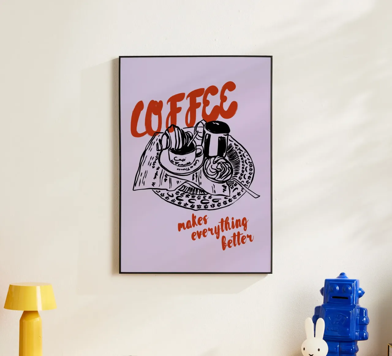 Boho Food 16 Coffee pannello forex da Boho Print Collection