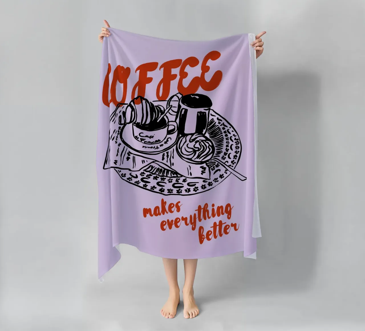 Boho Food 16 Coffee telo mare da Boho Print Collection