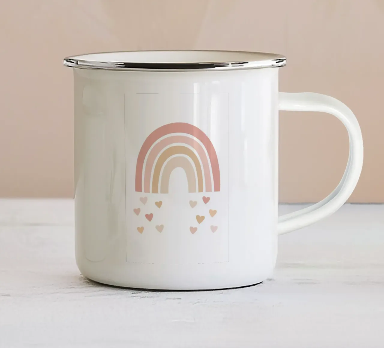 Amore arcobaleno tazza in smalto da Littleleo