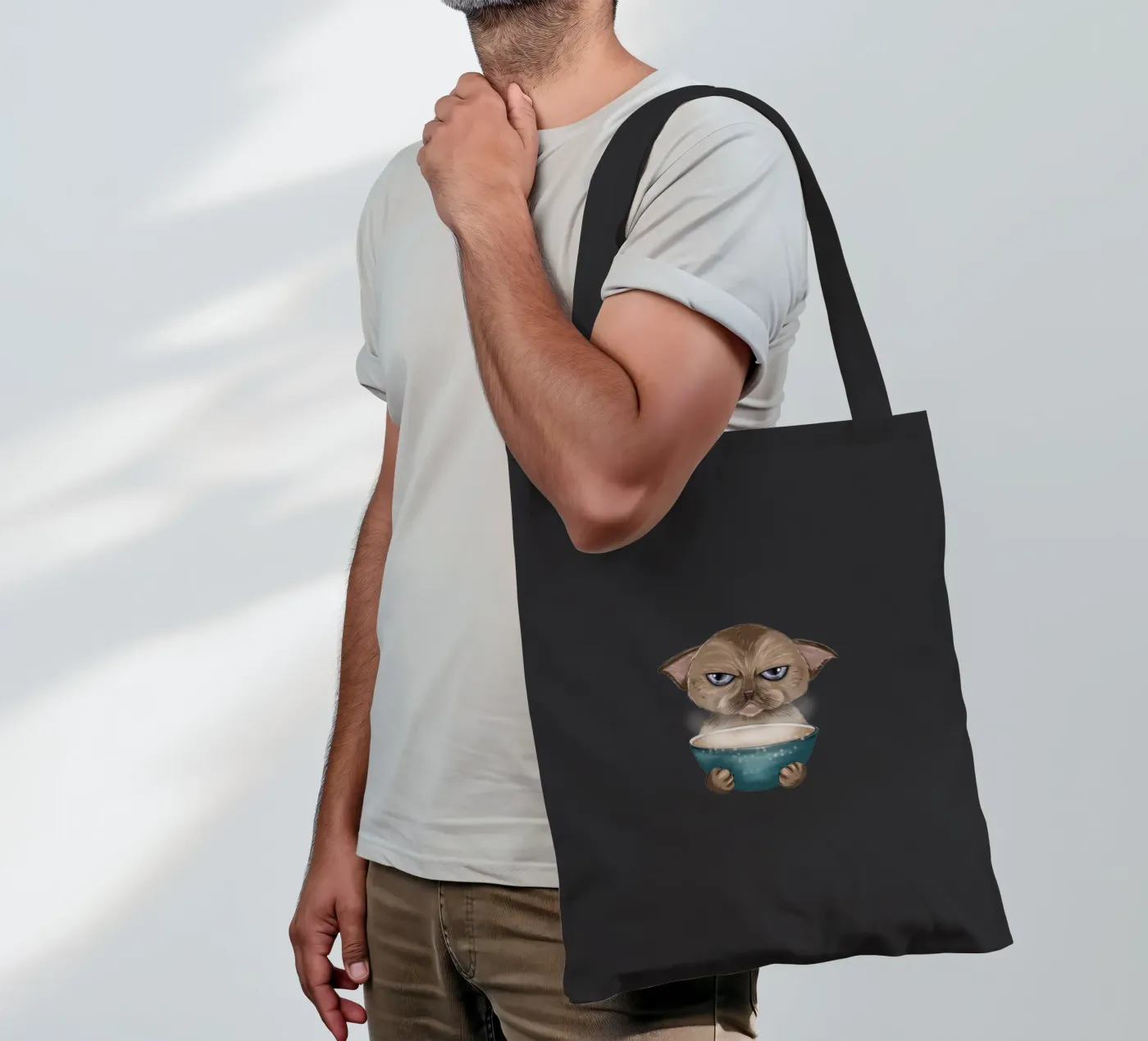 grumpy cat tote bag by by elle arts moments