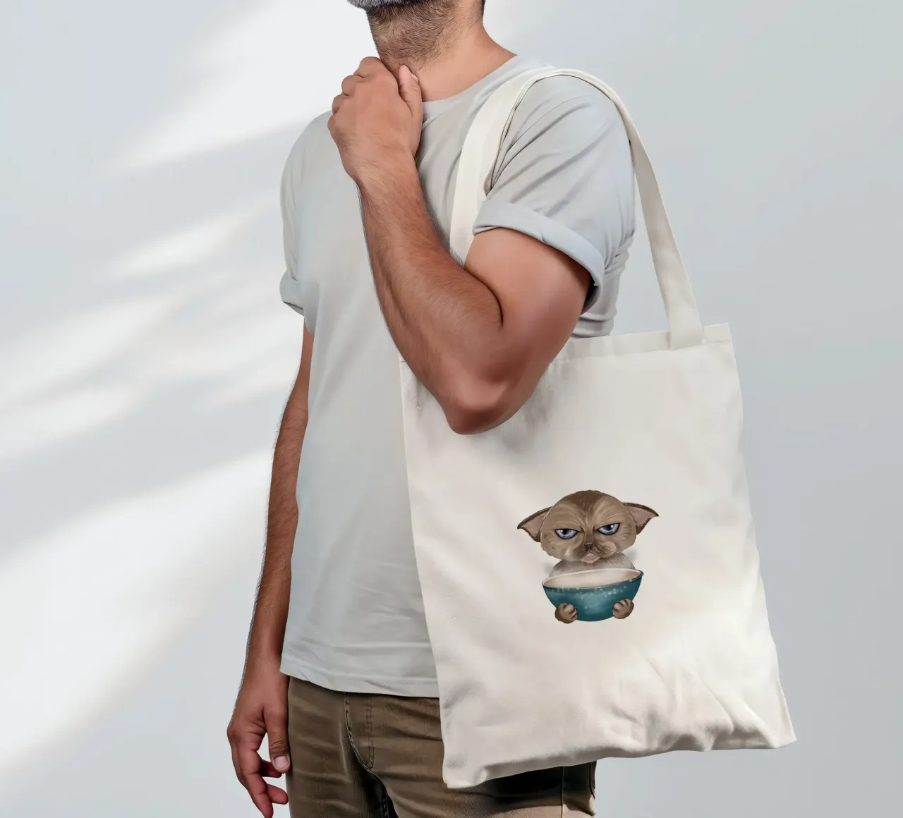 grumpy cat tote bag by sketch visual studio moments