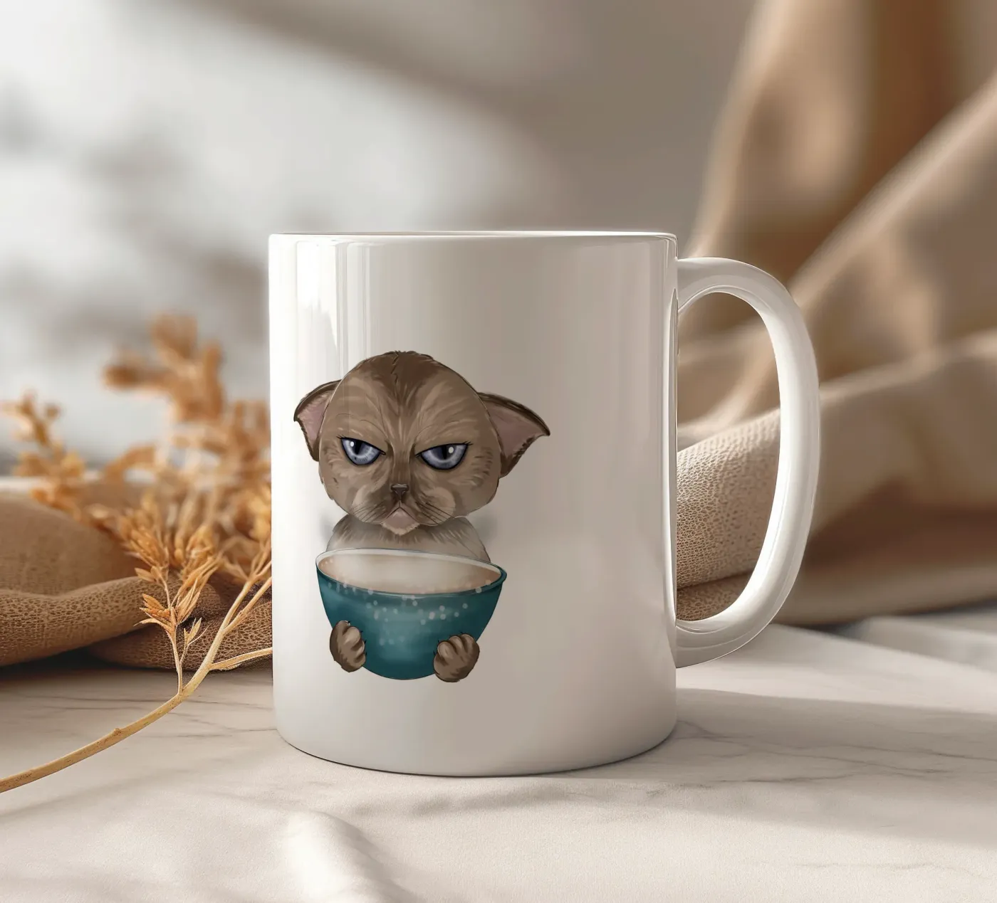 grumpy cat ceramic mug by by elle arts moments