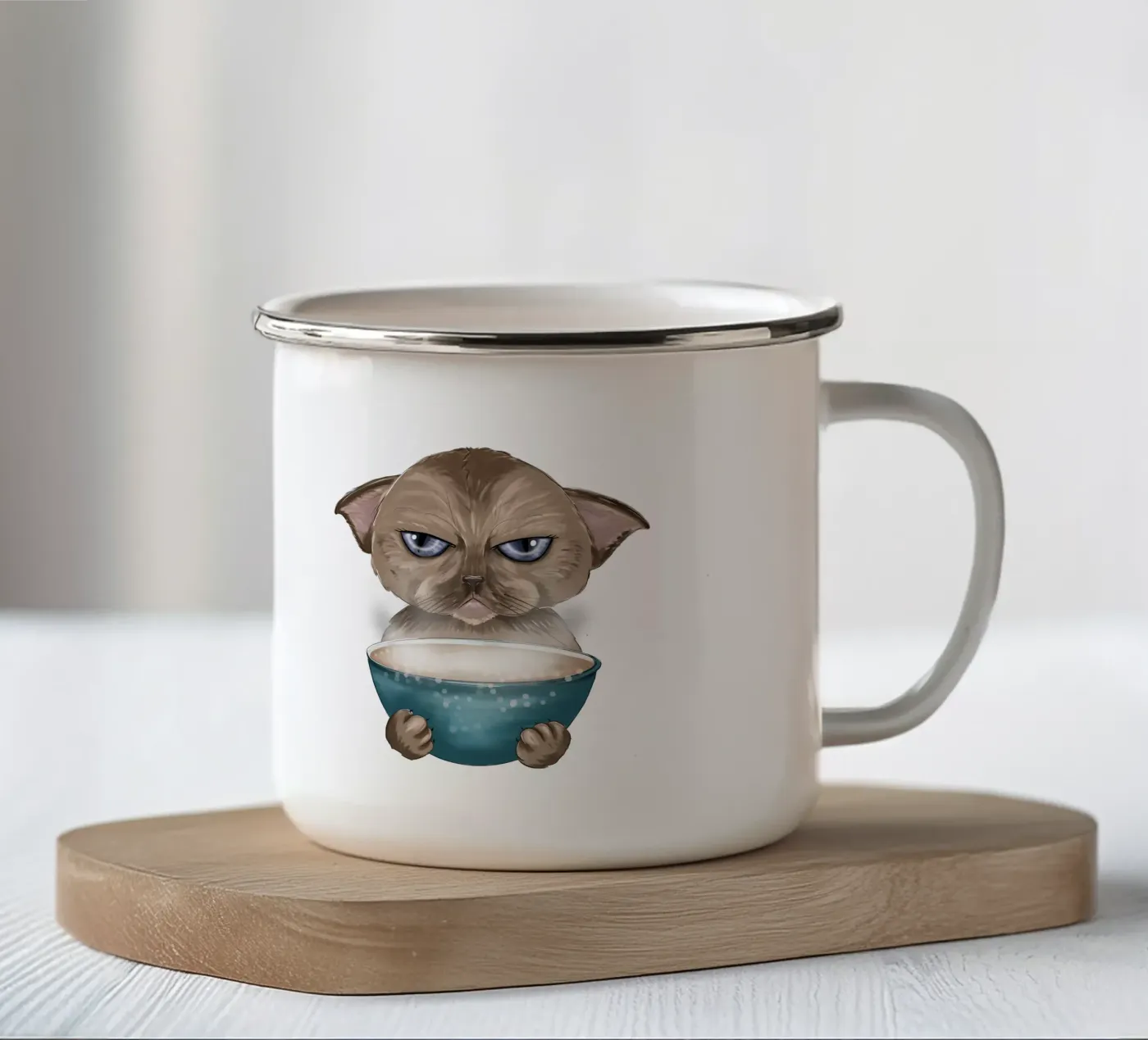 grumpy cat enamel mug by by elle arts moments