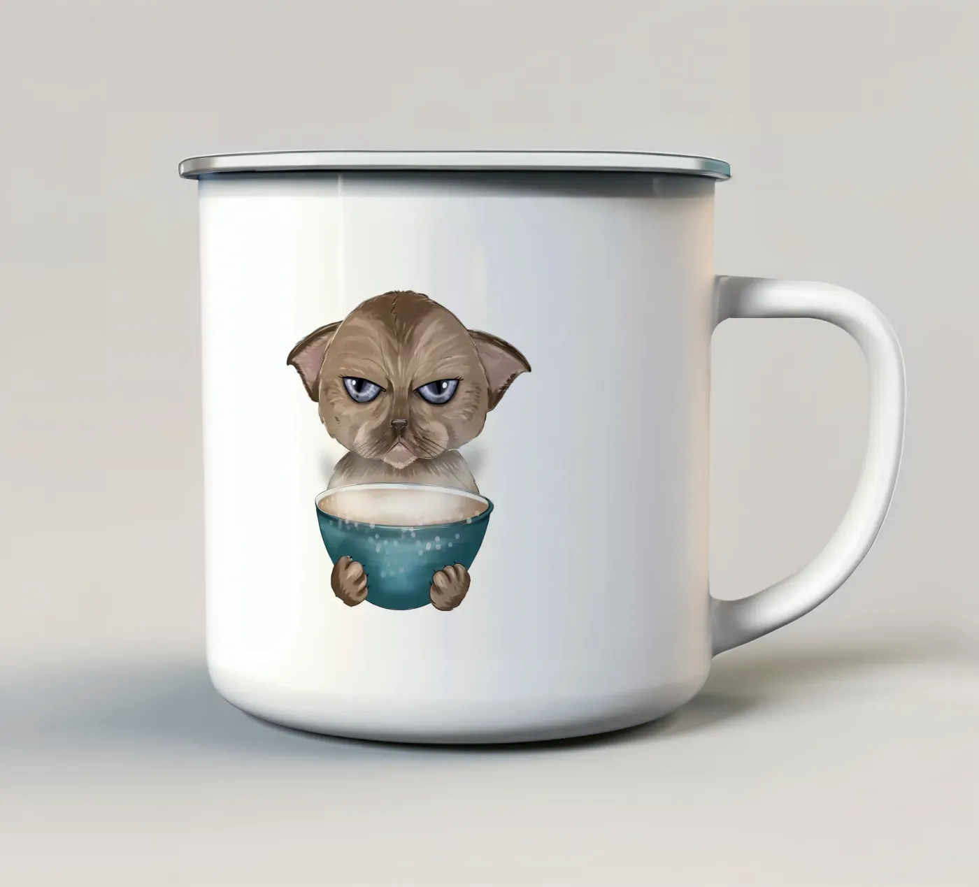 grumpy cat enamel mug by by elle arts moments