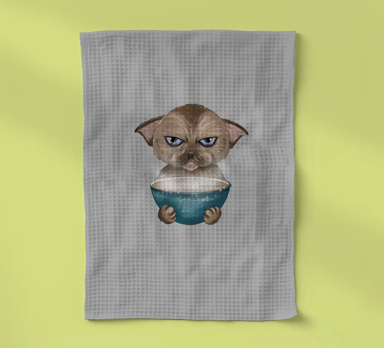 grumpy cat tea towel by sketch visual studio moments