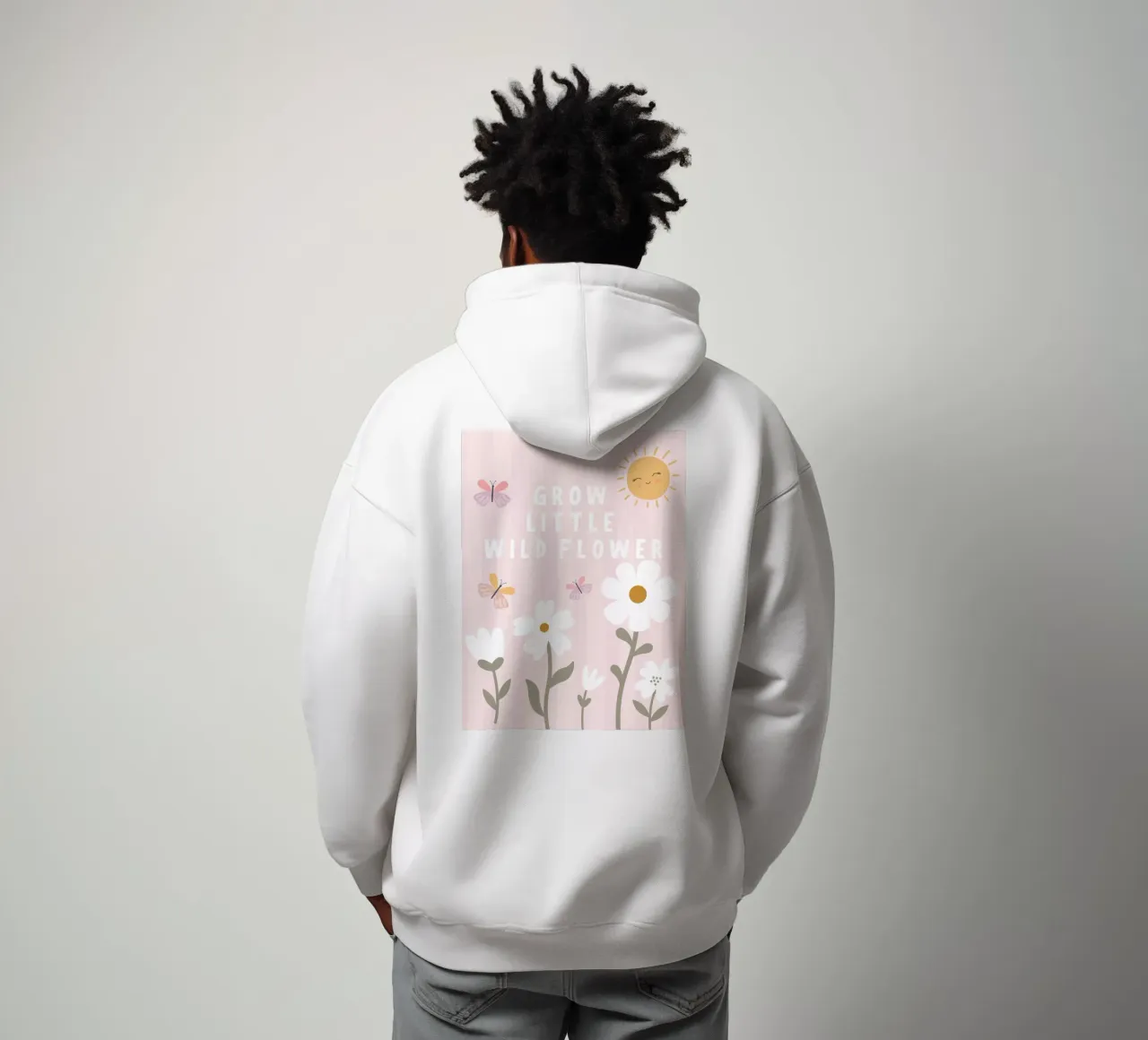 Crescere piccoli fiori selvatici felpa con cappuccio da Littleleo