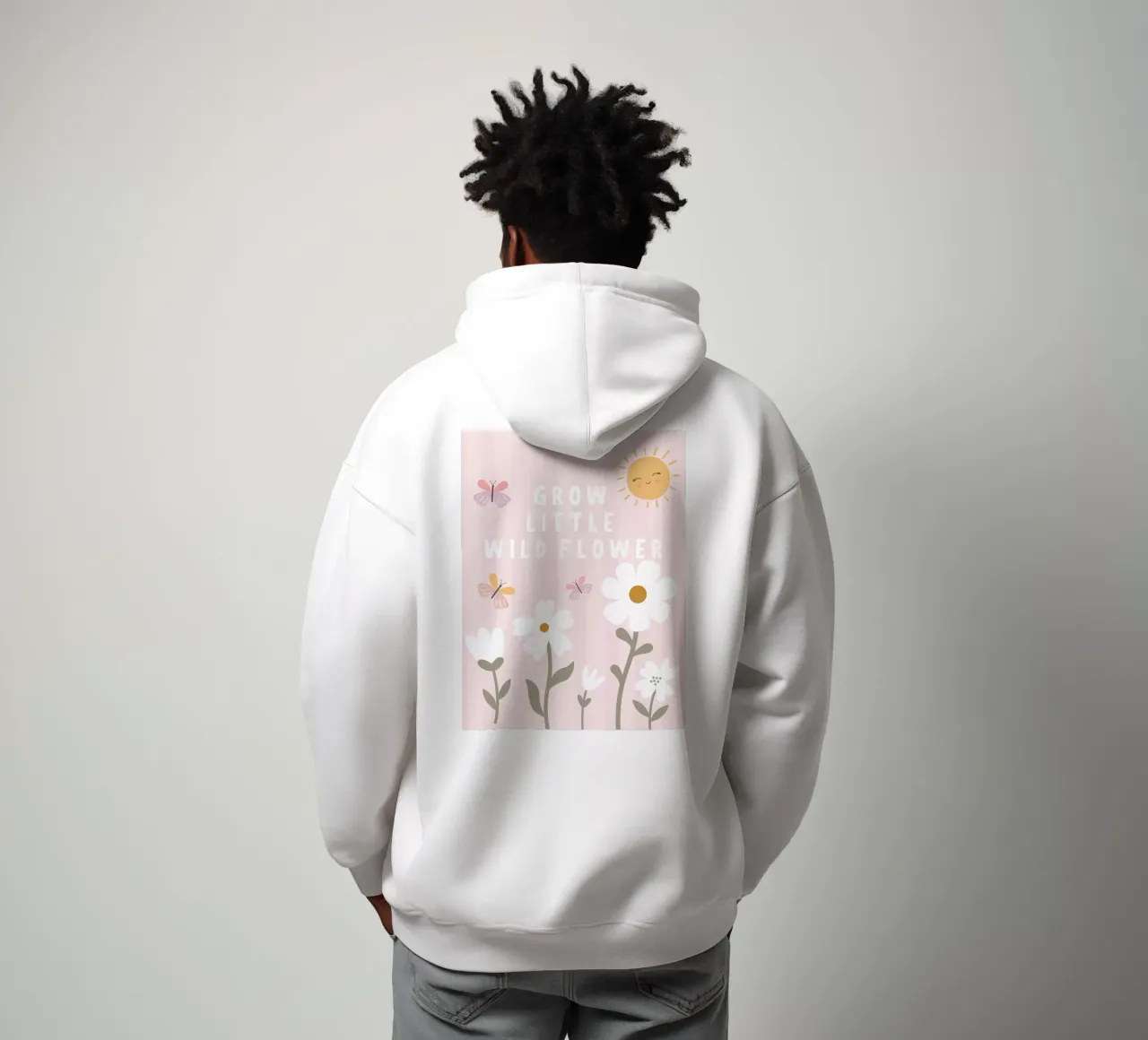 Crescere piccoli fiori selvatici felpa con cappuccio da Littleleo