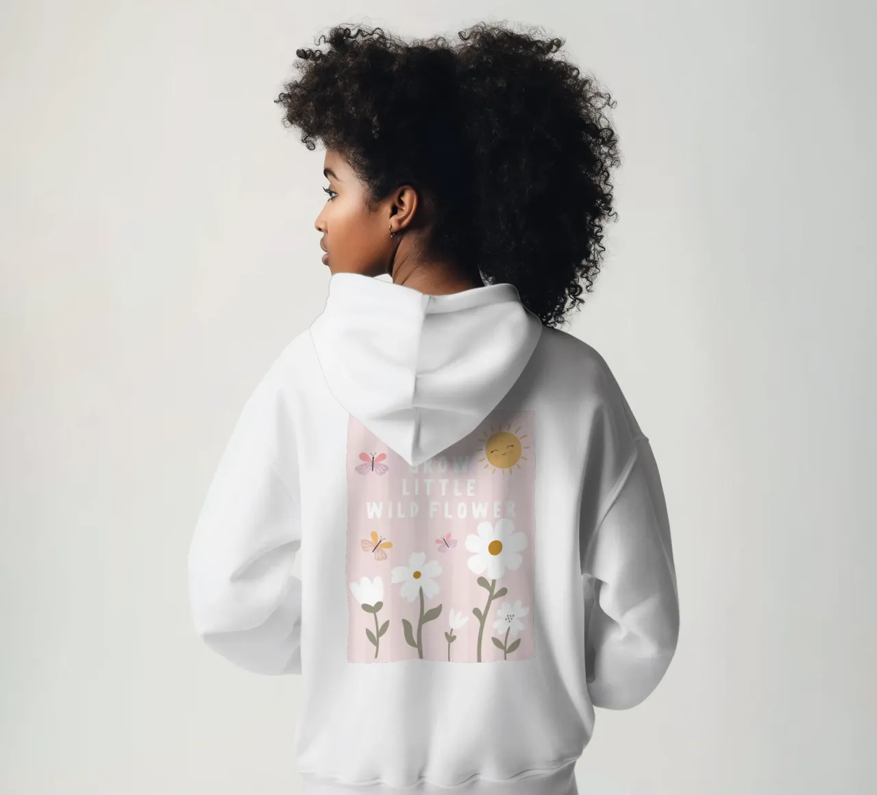 Crescere piccoli fiori selvatici felpa con cappuccio da Littleleo