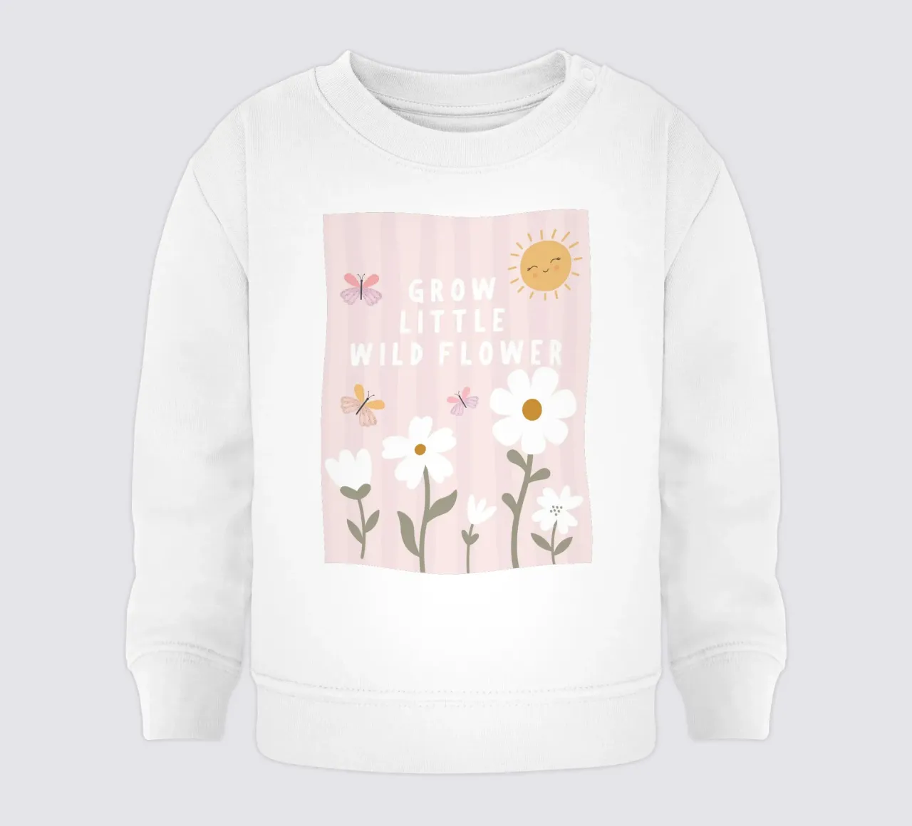 Crescere piccoli fiori selvatici felpa neonato da Littleleo