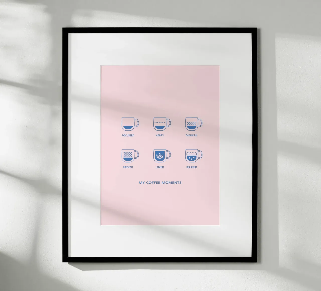 I miei momenti di caffè poster con telaio in alluminio da janamossmann