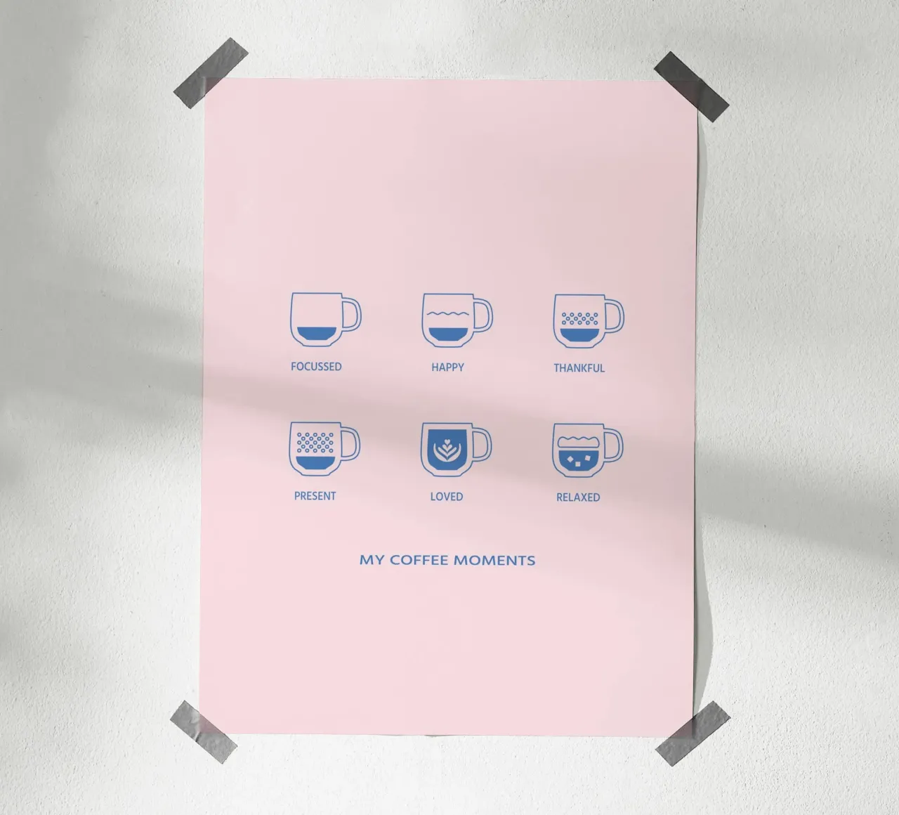 I miei momenti di caffè poster con telaio in alluminio da janamossmann