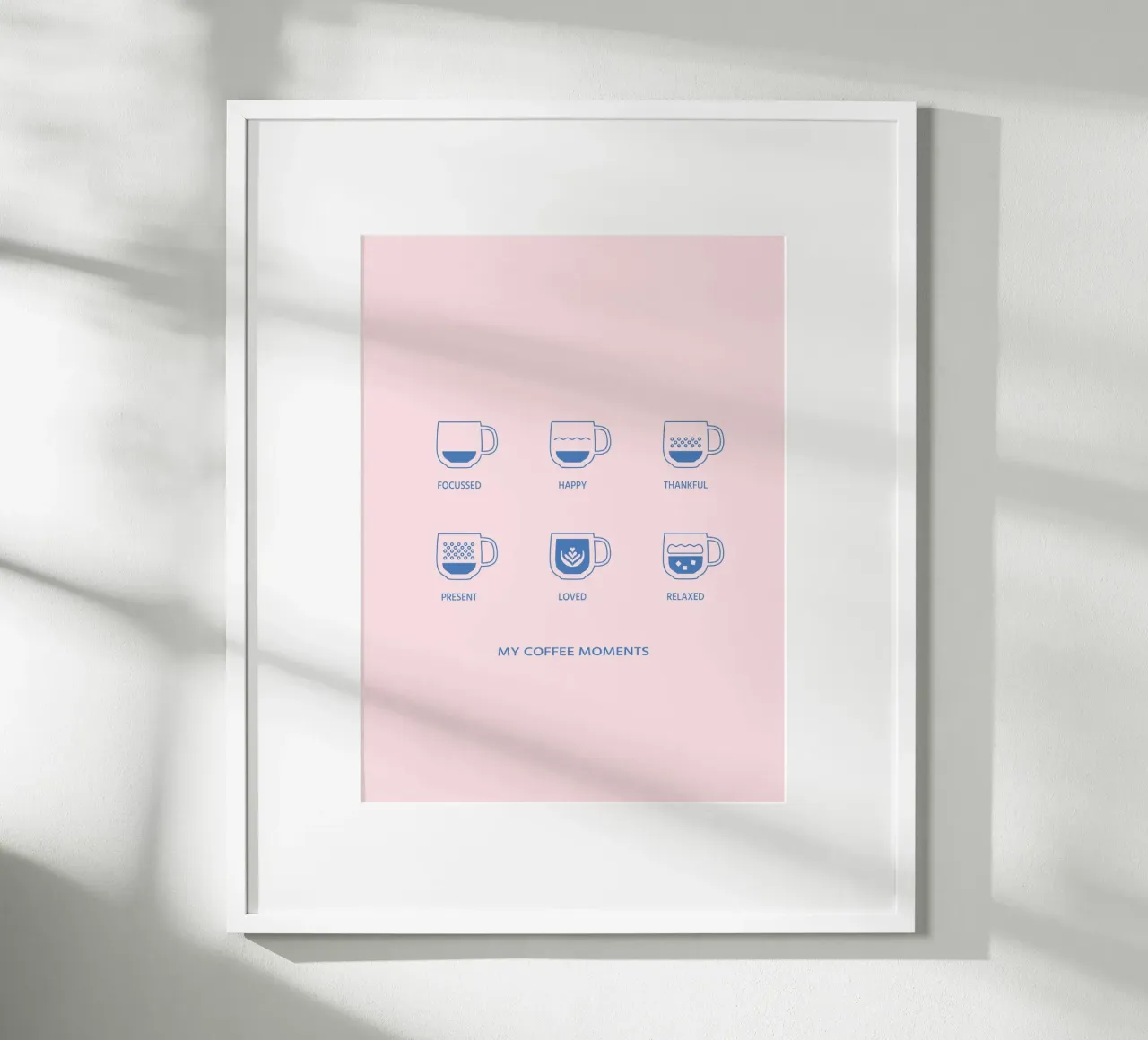 I miei momenti di caffè poster con telaio in alluminio da janamossmann