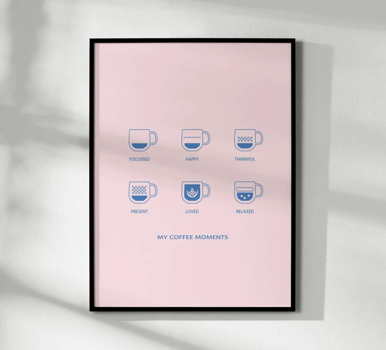 I miei momenti di caffè poster con telaio in alluminio da janamossmann