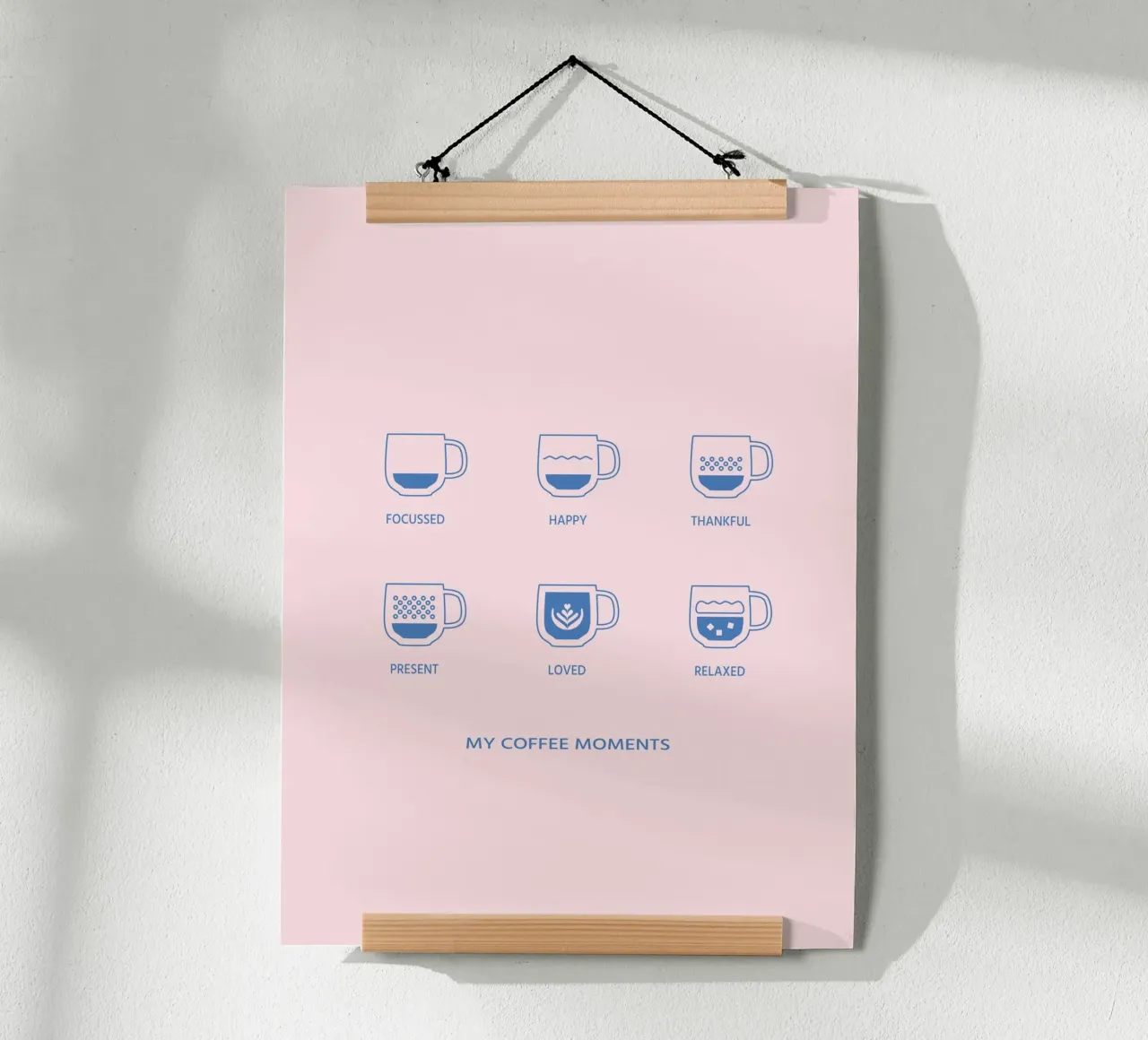 I miei momenti di caffè poster con telaio in alluminio da janamossmann