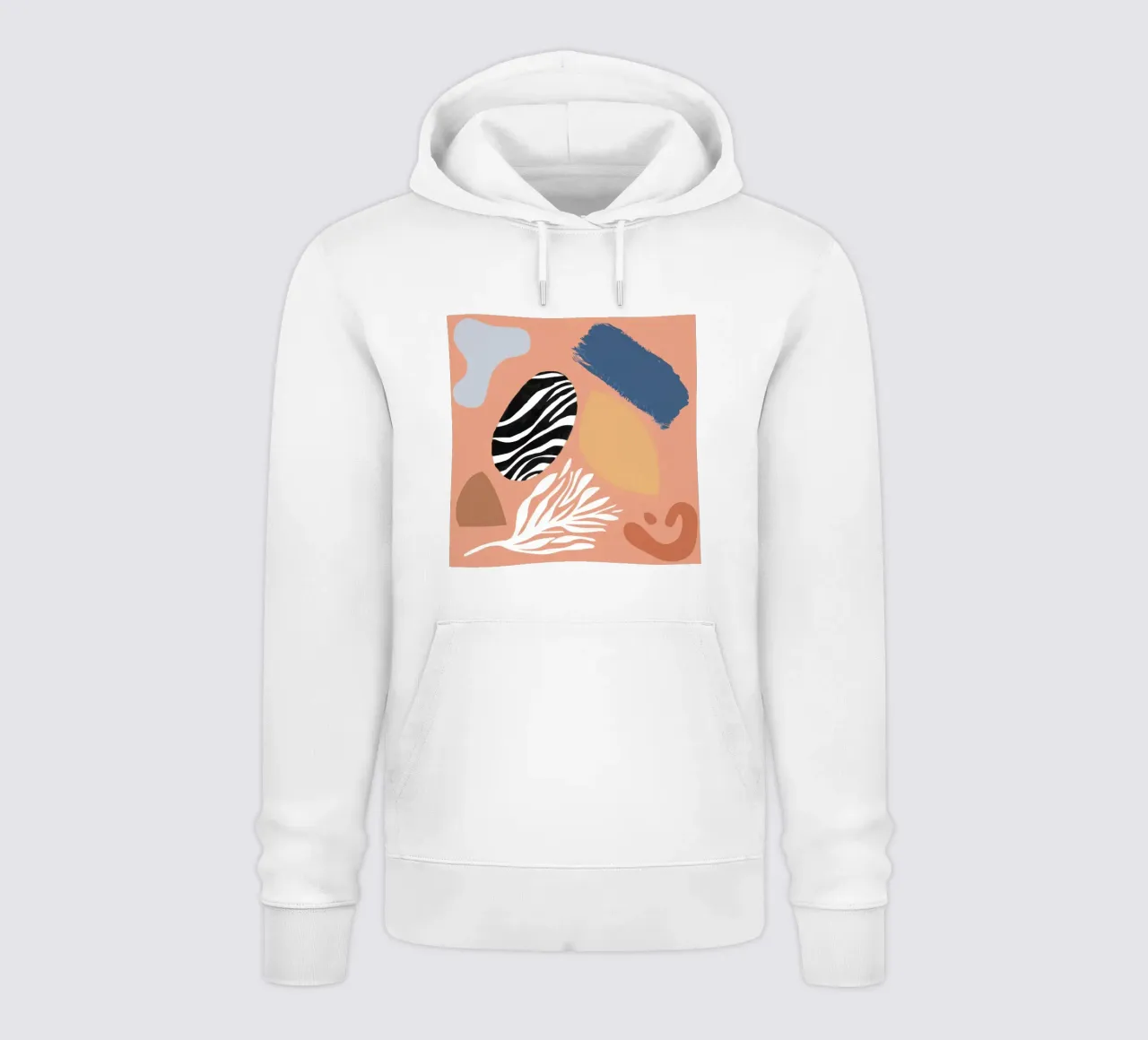 Forme astratte strutturate felpa con cappuccio da Sky Velour