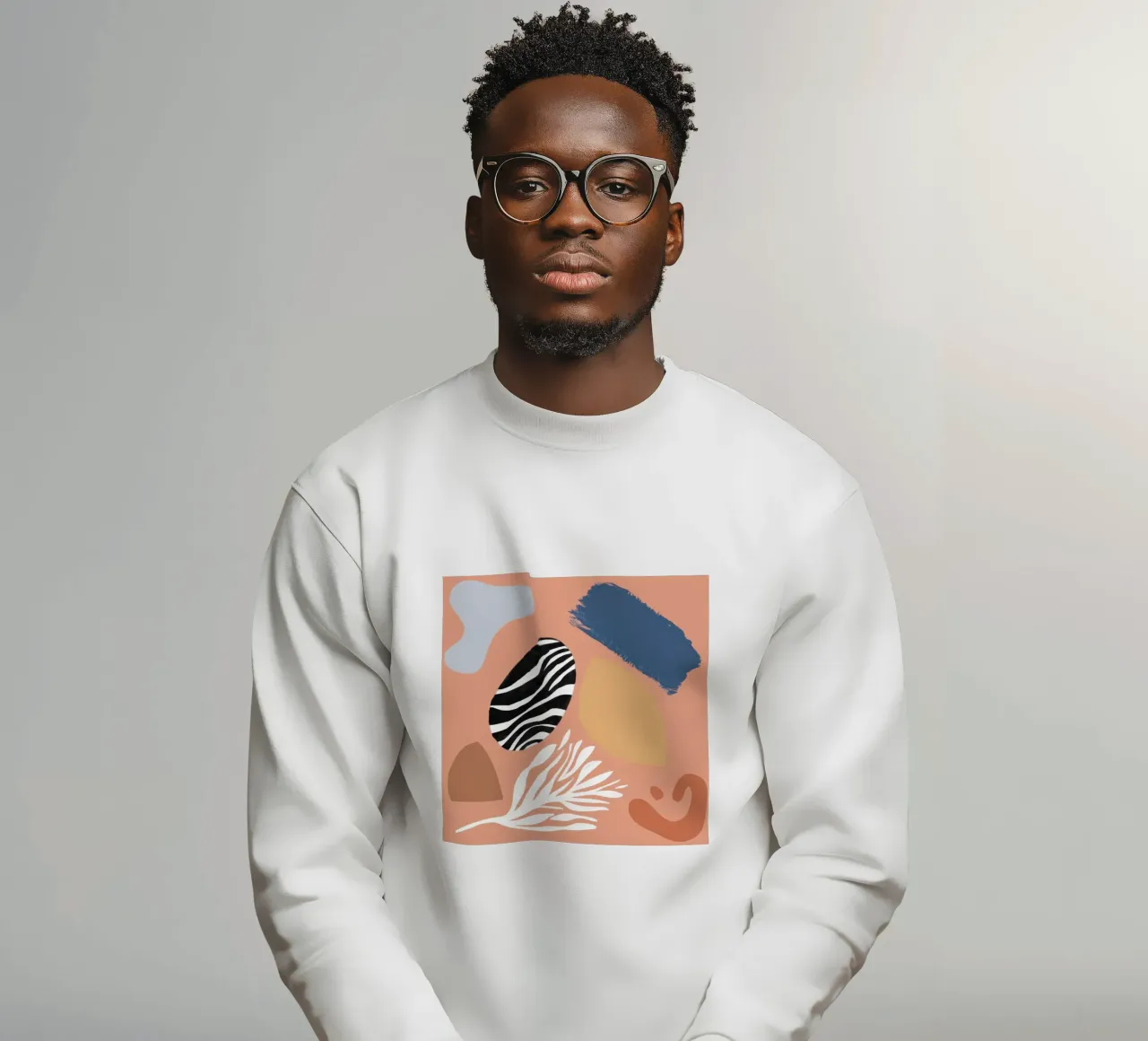 Texturierte abstrakte Formen Sweatshirt von Sky Velour