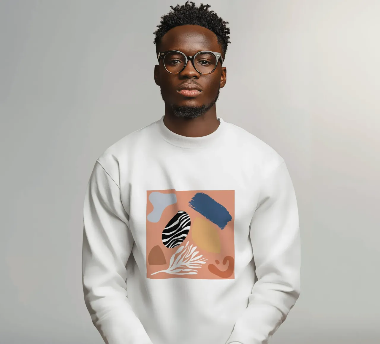 Forme astratte strutturate felpa da Sky Velour