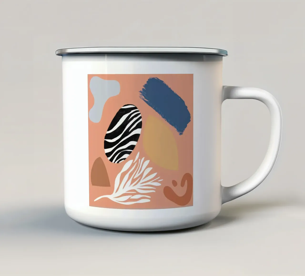 Forme astratte strutturate tazza in smalto da Sky Velour