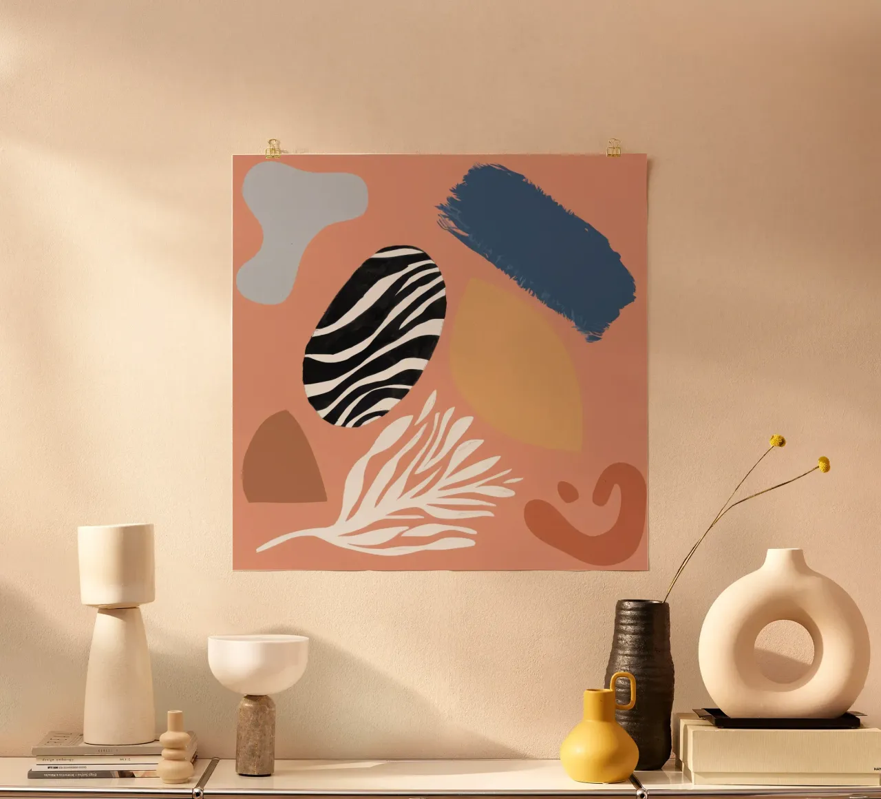 Textured Abstract Forms poster by Sky Velour