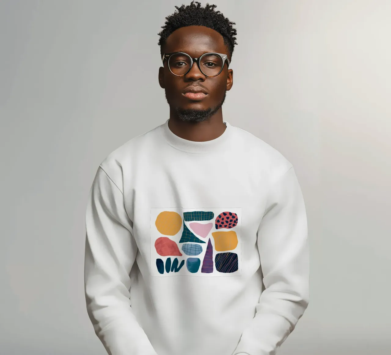 Assemblaggio di forme moderniste felpa da Sky Velour