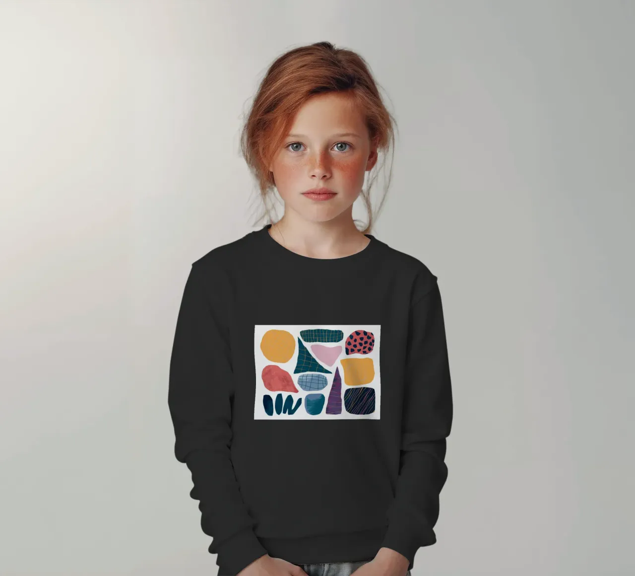 Assemblaggio di forme moderniste felpa bambino da Sky Velour