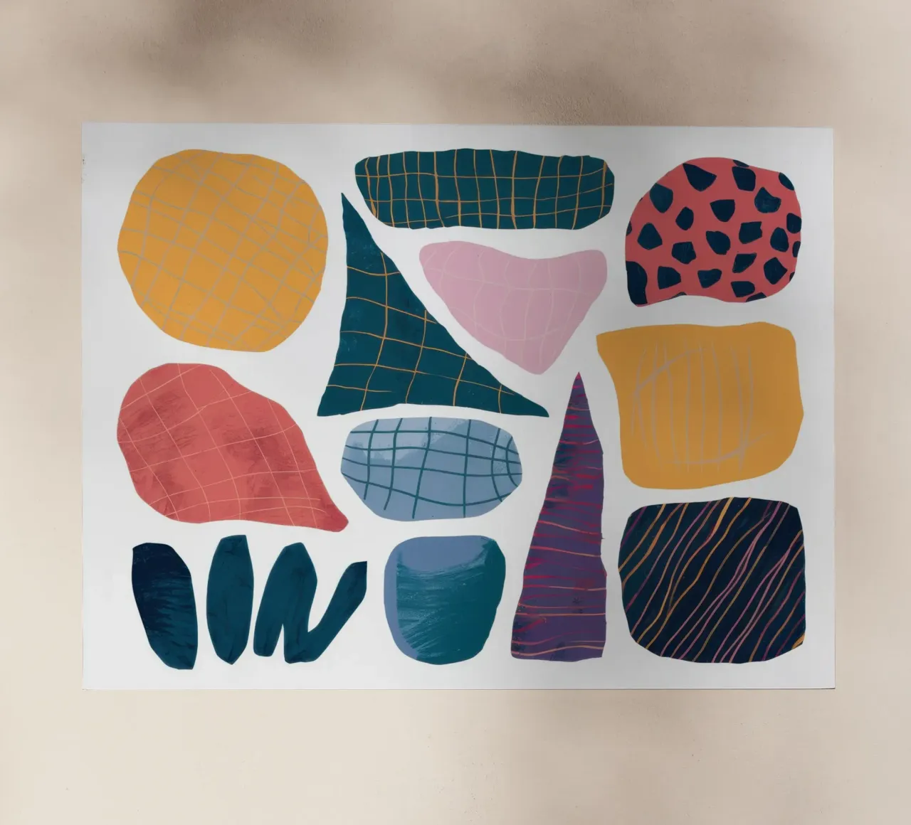 Assemblaggio di forme moderniste pellicola backlit da Sky Velour