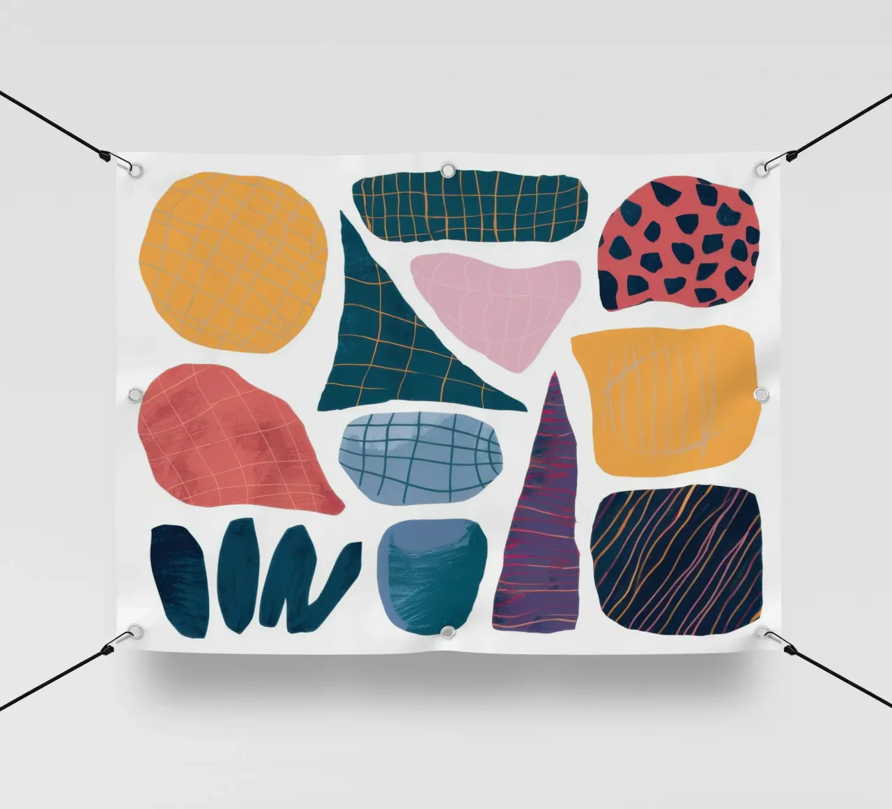 Assemblaggio di forme moderniste telo in pvc da Sky Velour