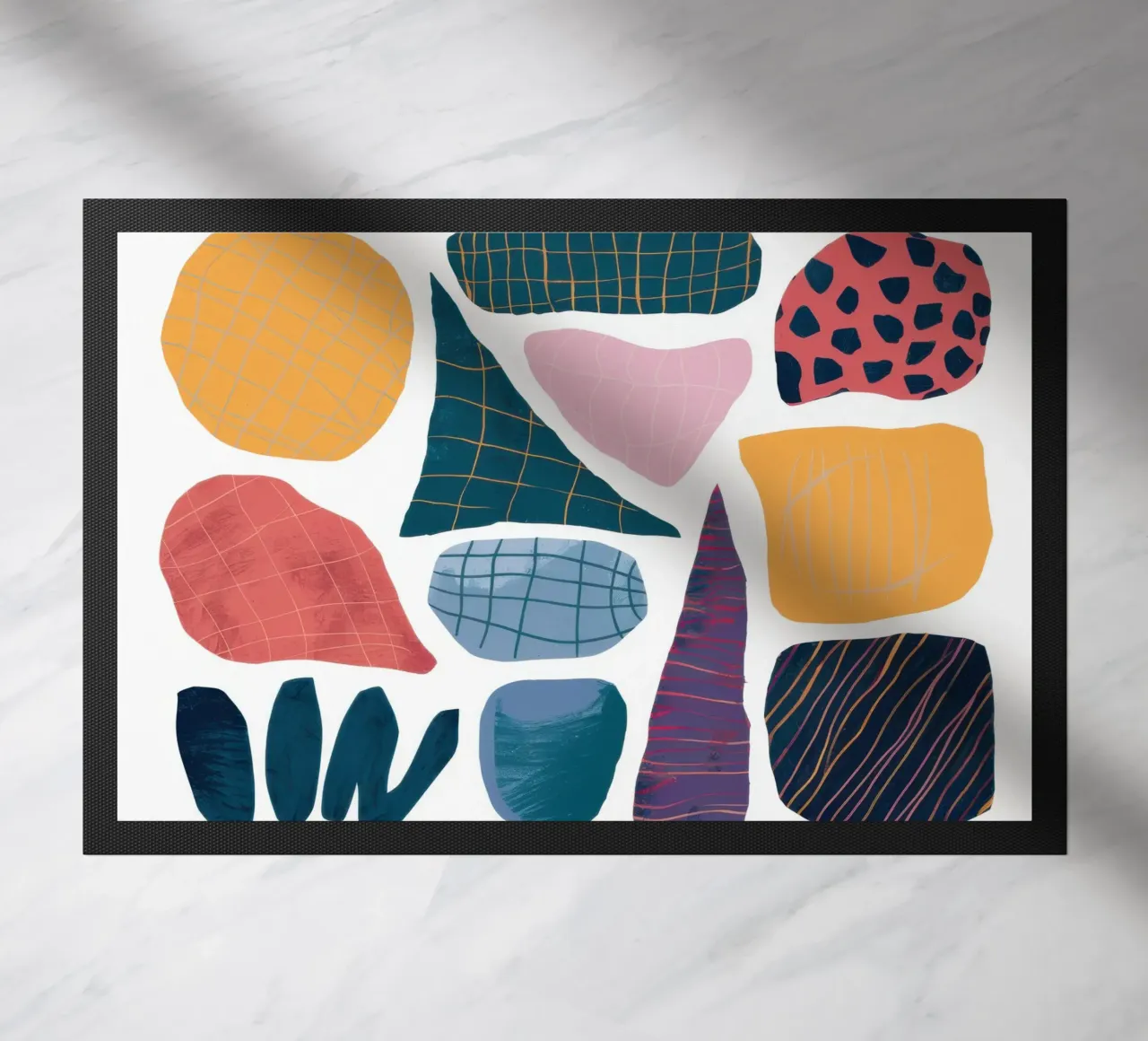 Assemblaggio di forme moderniste zerbino da Sky Velour