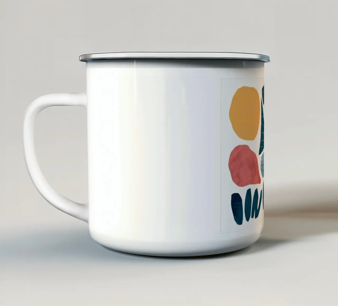 Assemblaggio di forme moderniste tazza in smalto da Sky Velour