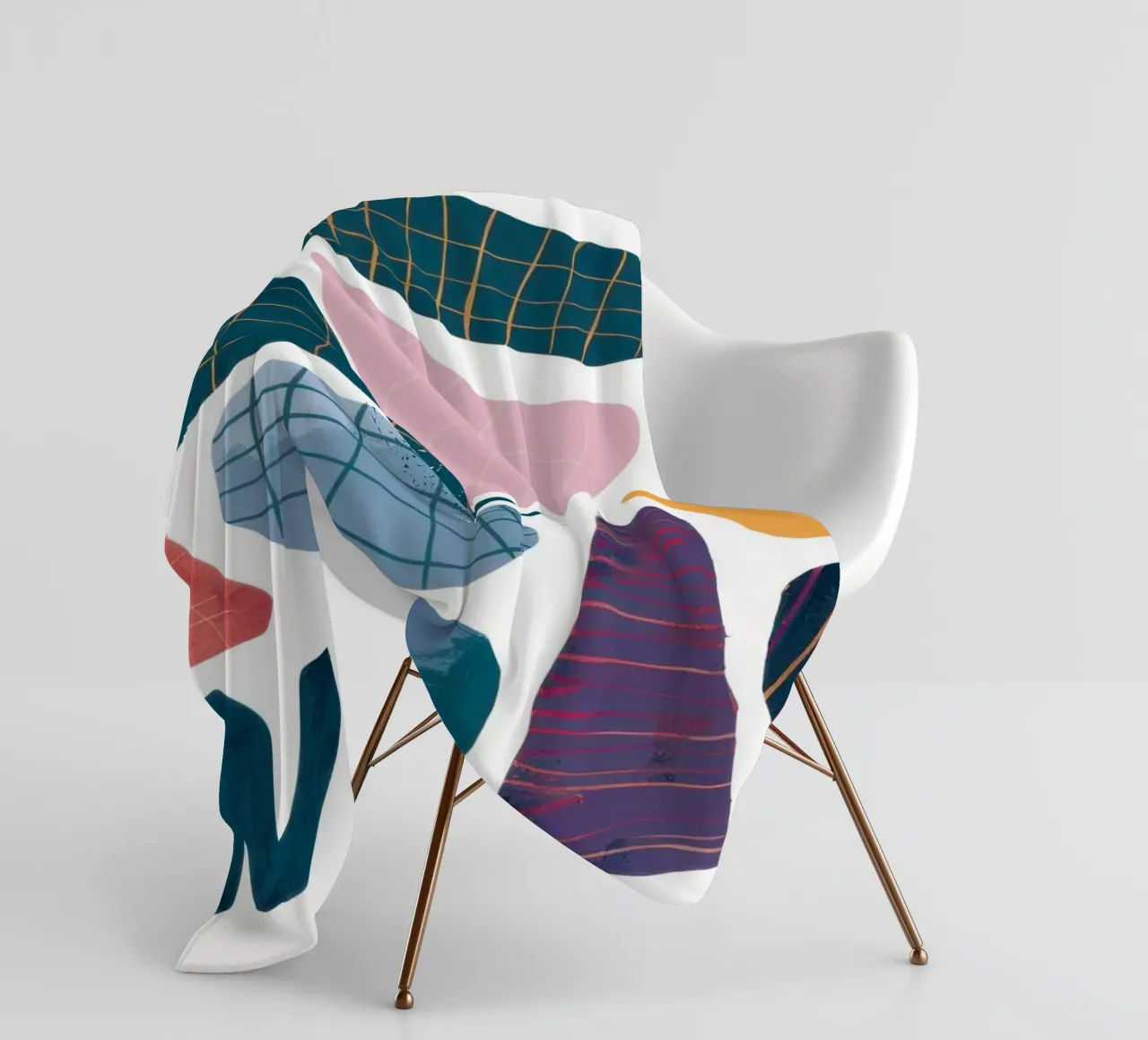 Assemblaggio di forme moderniste coperta in pile da Sky Velour