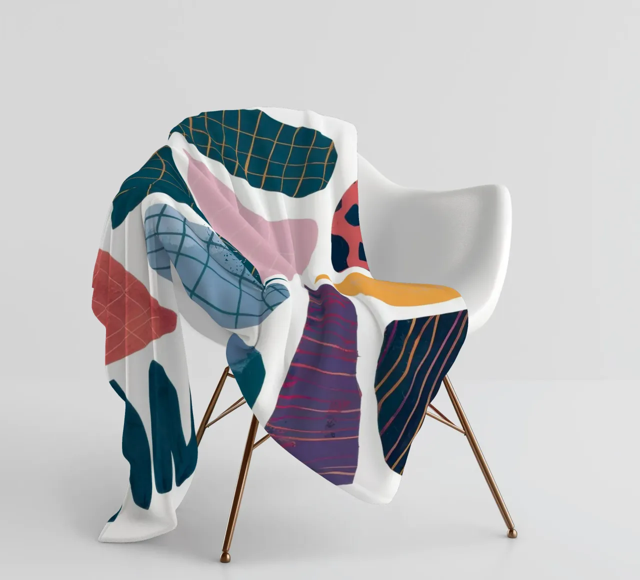 Assemblaggio di forme moderniste coperta in pile da Sky Velour