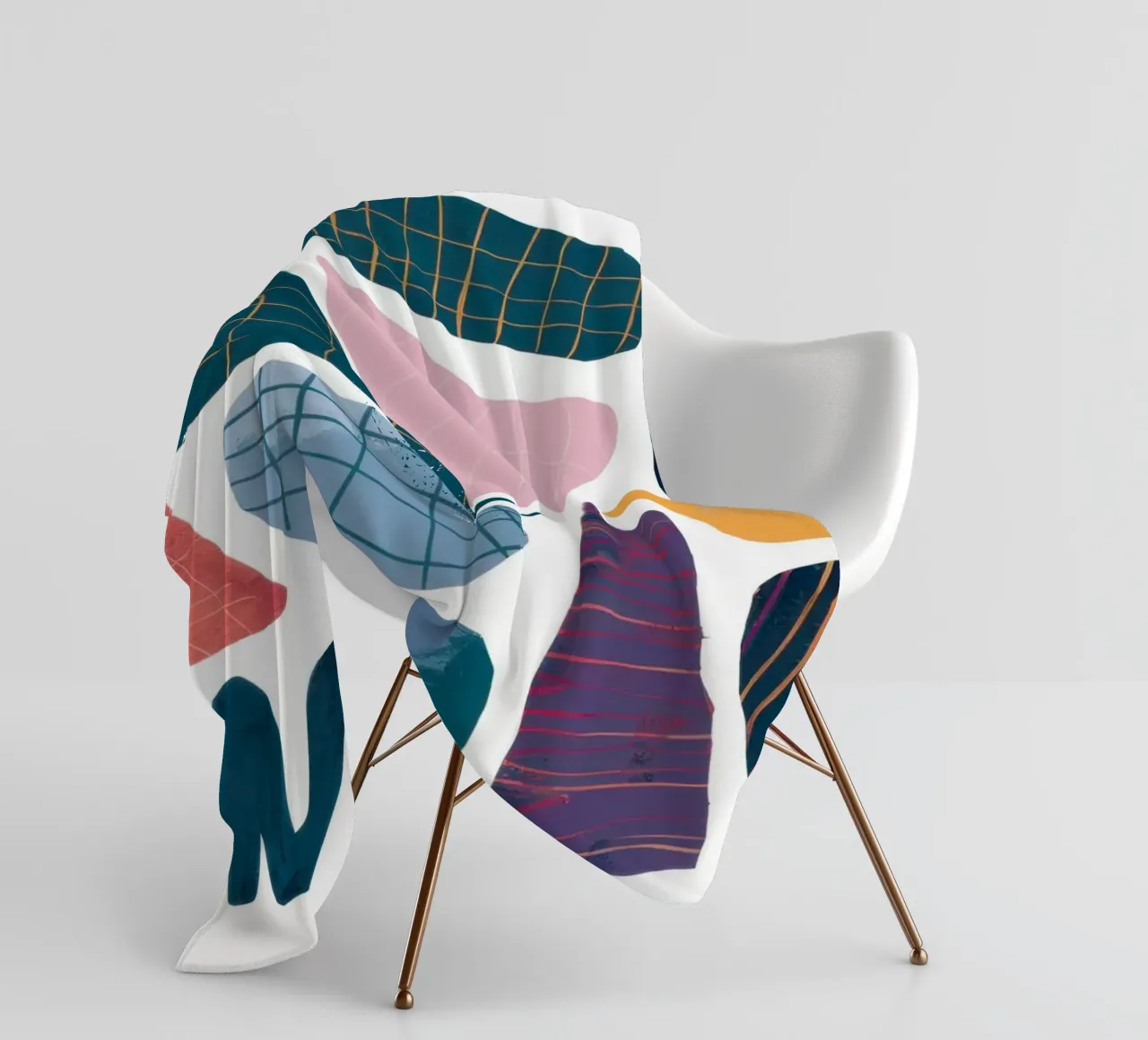 Assemblaggio di forme moderniste coperta in pile da Sky Velour