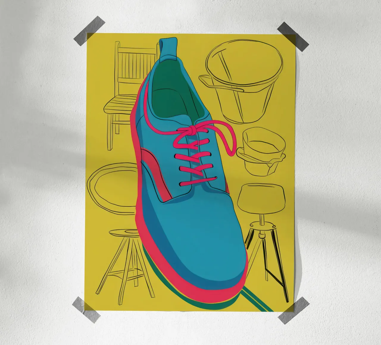 Stylized Sneaker Study poster da Sky Velour
