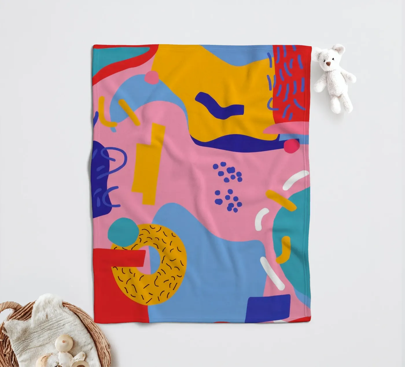 Vreugdevolle abstracte dans fleecedeken van Sky Velour