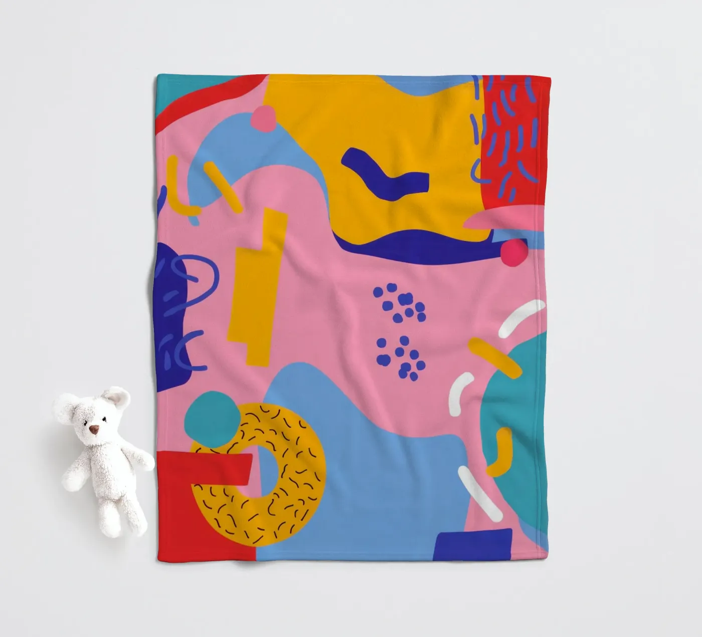 Vreugdevolle abstracte dans fleecedeken van Sky Velour