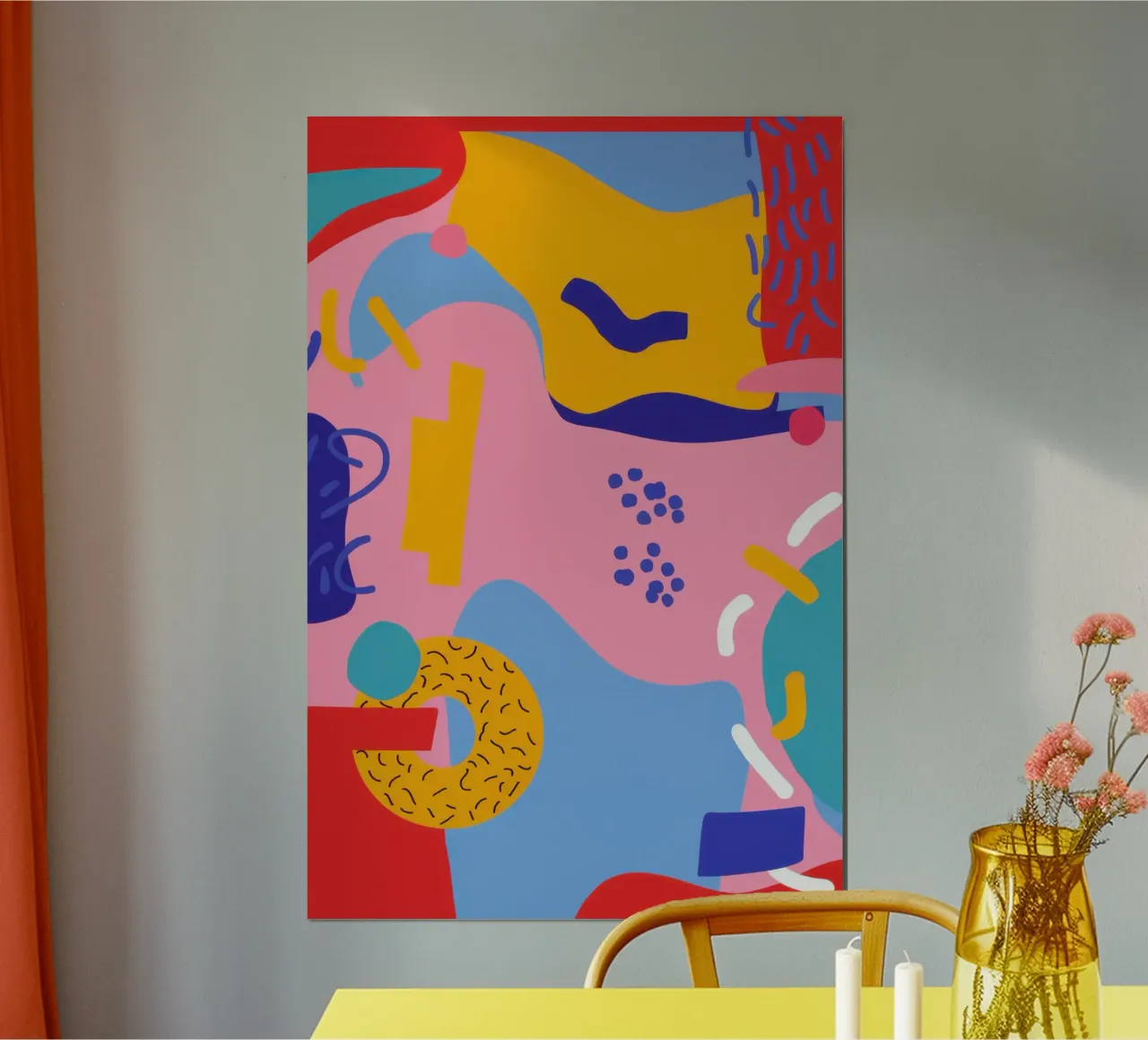 Joyful Abstract Dance poster van Sky Velour