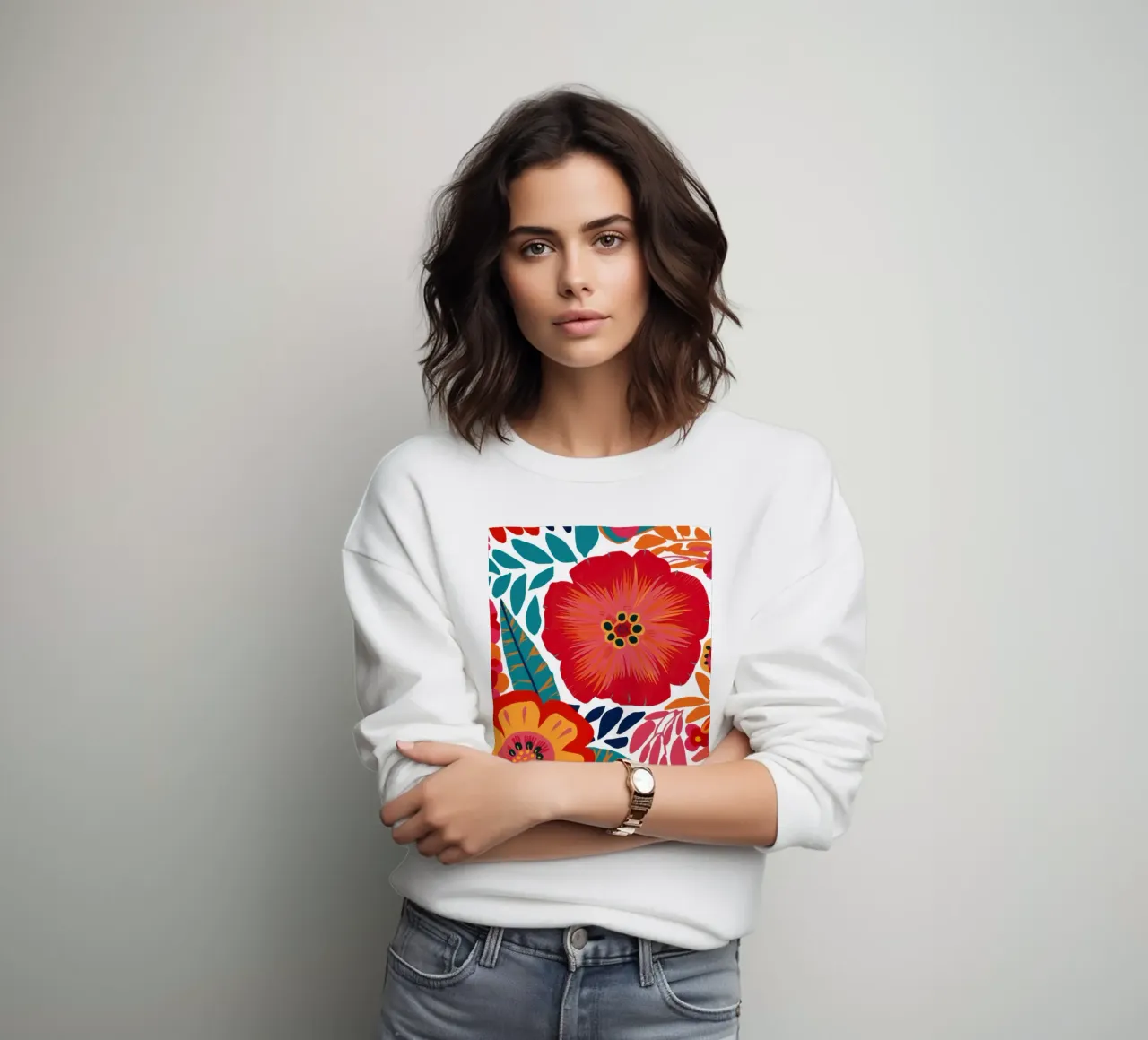 Passione in fiore cremisi felpa da Sky Velour