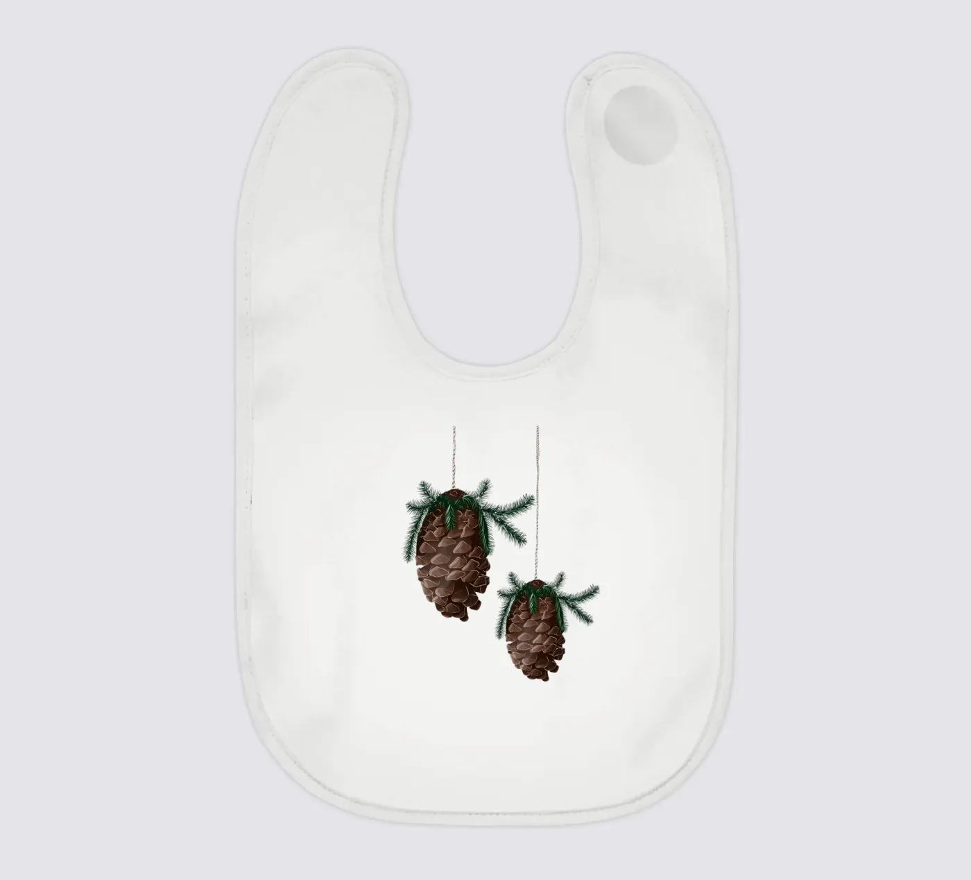 pine cone baby bib by by elle arts seasons